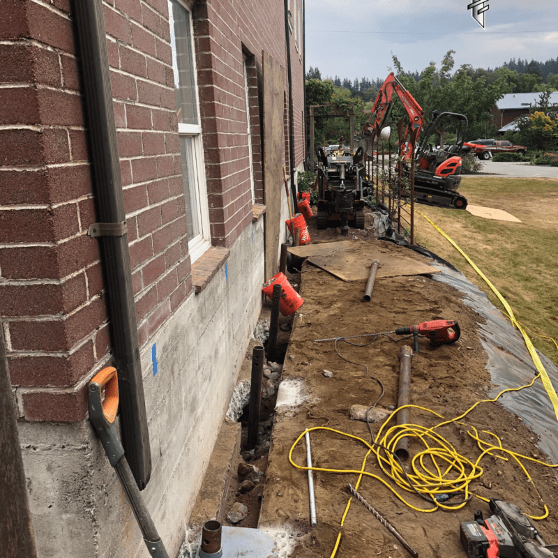 R&R Foundation Specialist Commercial Foundation Repair services at Langley City Hall in Langley, WA - located in the Puget Sound